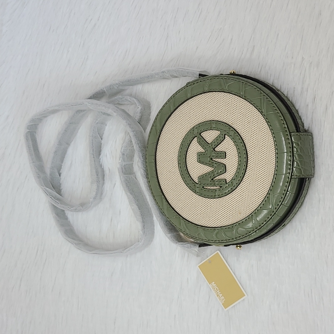 Michael Kors Aidy Army Green Multi Small Canteen Crossbody